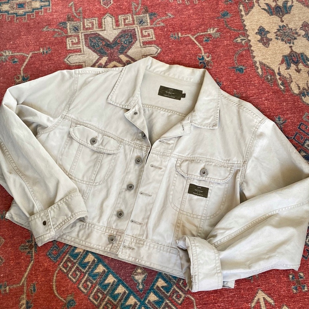 CK cropped khaki jacket